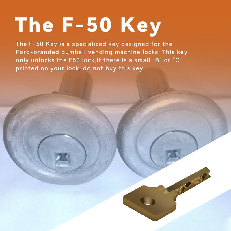 Ciuouient F-50 Key Compatible with Ford Vending Bottom Machine Lock -1PCS - Image 4